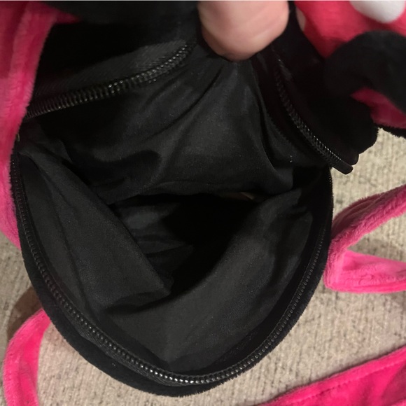 Disney Minnie Plush Purse Costume Bag Minnie Mouse Bow with zipper and strap - Picture 3 of 7